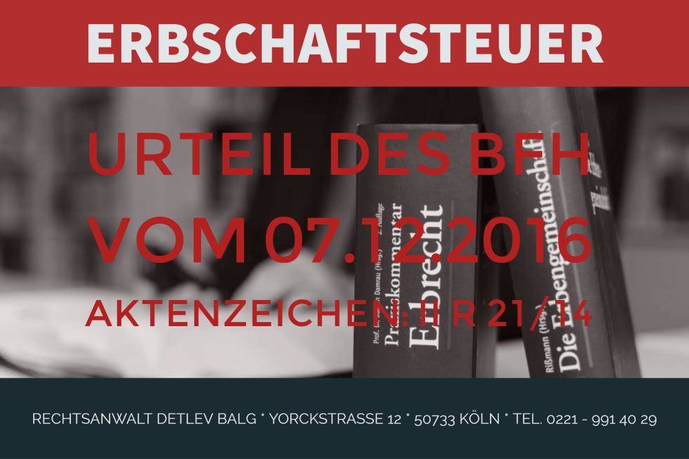 Erbrecht Erbschaftsteuer ererbter Pflichtteilsanspruch - Rechtsanwalt und Fachanwalt für Erbrecht Köln